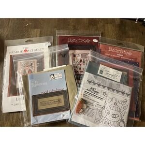 Cross Stitch Kits Lot Of 5 Lizzie Kate The Prairie Schooler Heart In Hand